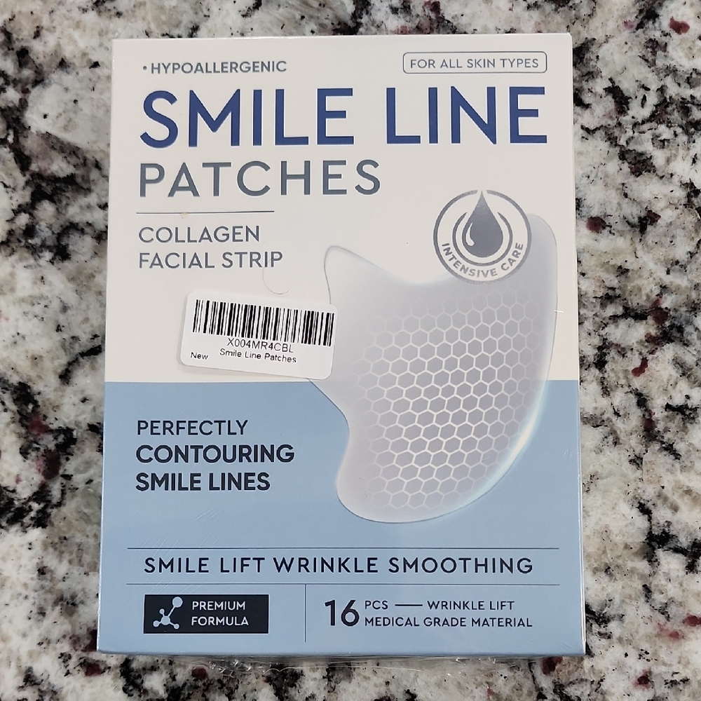 Smile Line Patches. 16pcs. Collagen Facial Strips. Wrinkle Lift. Hypoallergenic.